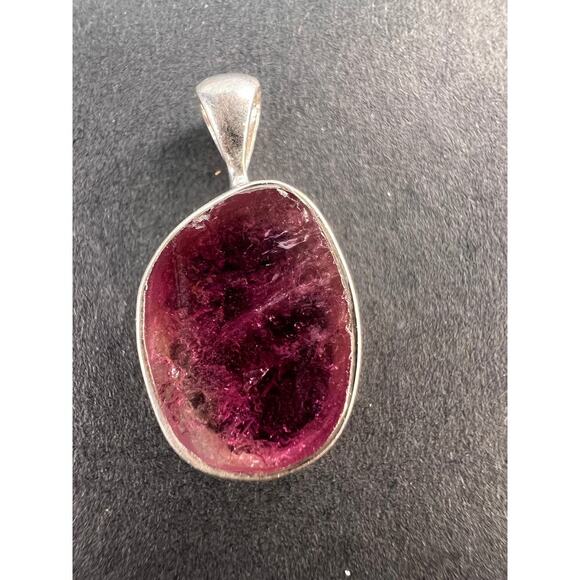 NEW Pink/Bi color tourmaline sterling silver pendant 1.55 grams - Picture 2 of 9